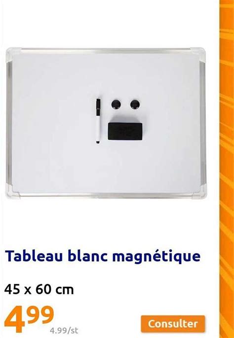 Promo Tableau Blanc Magnétique chez Action iCatalogue fr