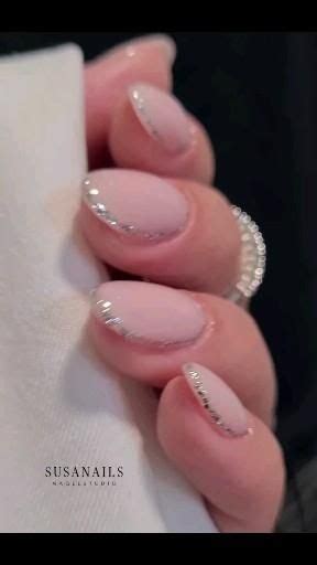 Nude Gel Nails Wedding Nails Glitter Nails Video Gel Nails