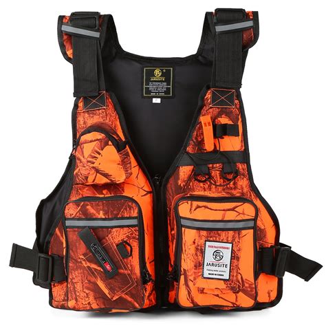 Jarusite Multi Pockets Fly Fishing Jacket Vest With Water Bottle Holder