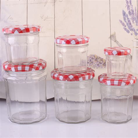 Clear Empty Food Storage Glass Jar Caviar Jelly Jam Pickle Container Packaging Bottle Glass For