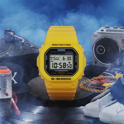 The Iconic G Shock Dw 5600 In Yellow Blue And Green