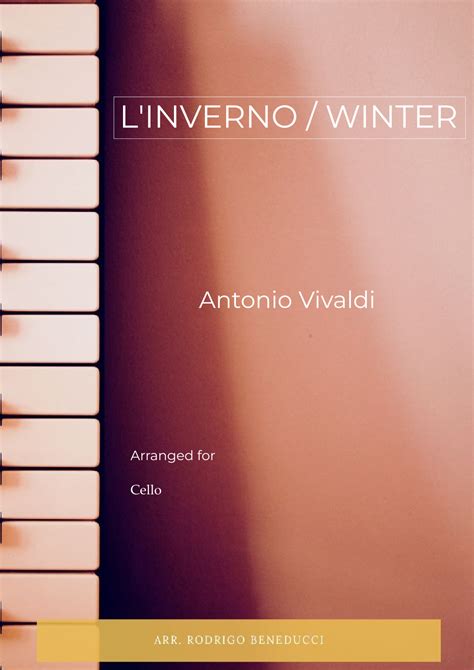 Winter Vivaldi Cello Solo Arr Rodrigo Beneducci By Vivaldi Sheet