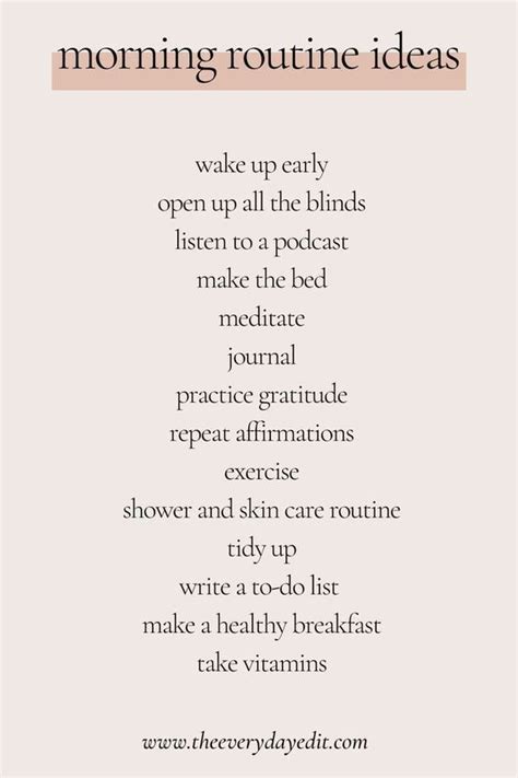 Morning Routine Checklist Morning Routines Healthy Morning Routine