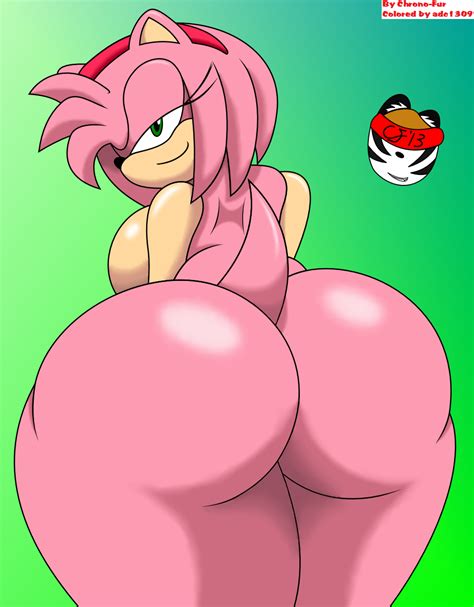 Rule 34 Adc1309 Amy Rose Anthro Ass Big Breasts Big Butt Breasts Chrono Fur Female Green Eyes