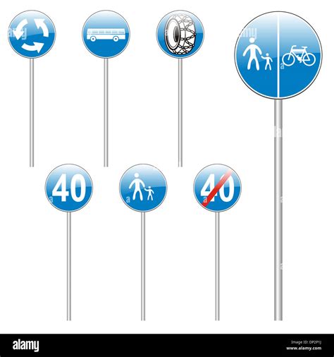 isolated european road signs Stock Photo - Alamy