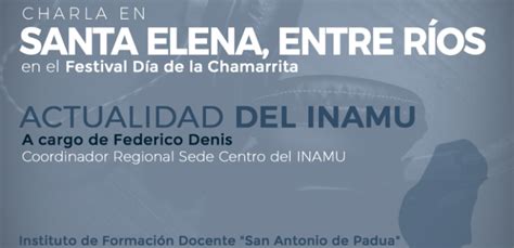 Charla Actualidad del INAMU en Santa Elena Entre Ríos 29 de octubre