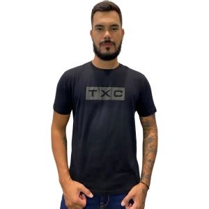 Camiseta Masculina Txc Custom Estampado Preto