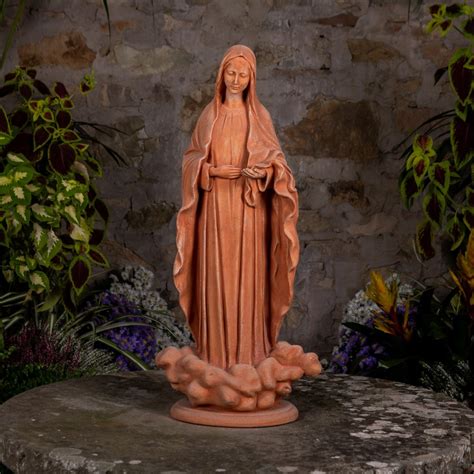 Statua Madonna Di Medjugorje Terracotta Impruneta