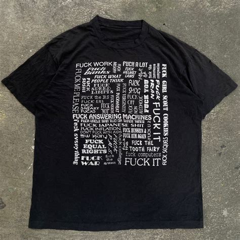 Vintage Fuck Everything Statement Tee Men S Fashion Tops Sets Tshirts Polo Shirts On