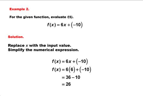 Math Example Linear Function Concepts Evaluating Linear Functions Example 2 Media4math