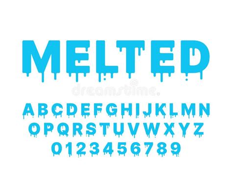 Melting Font Stock Illustrations 2395 Melting Font Stock