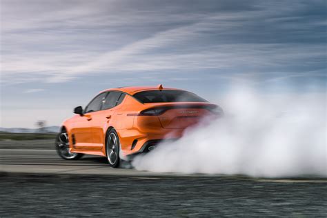 Kia Orange Cars Drift Sports Car Sports Sedan Car Kia Stinger