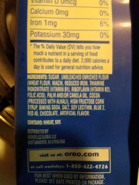 Oreos Ingredients List