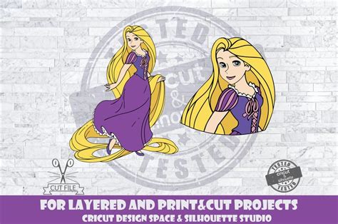 Rapunzel Svg Disney Princess Svg Design Files For Cricut Etsy