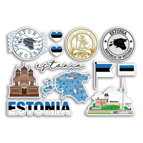 A5 Sticker Sheet Estonia Landmarks Vinyl Stickers Estonian - Etsy UK | Print vinyl stickers ...