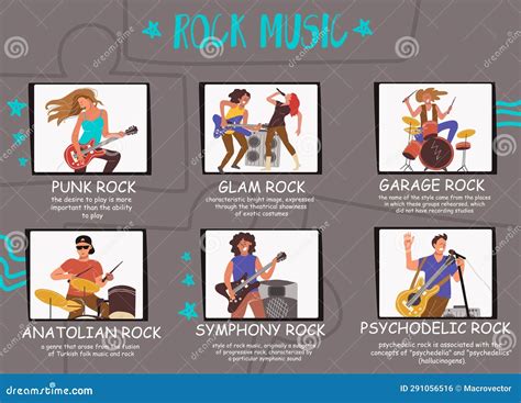 Rock Music Infographic stock illustration. Illustration of symbol ...