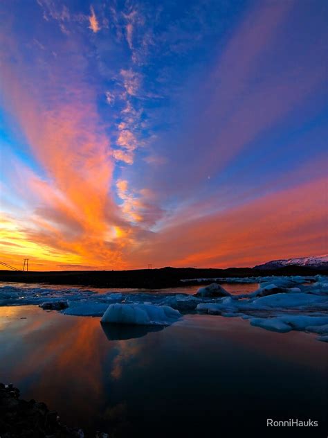 "Sunrise at Jokulsarlon, Iceland." by RonniHauks | Redbubble