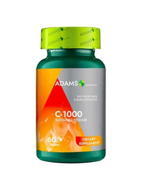 Adams Vitamina C 1000 Suplimente Alimentare 60 Tablete