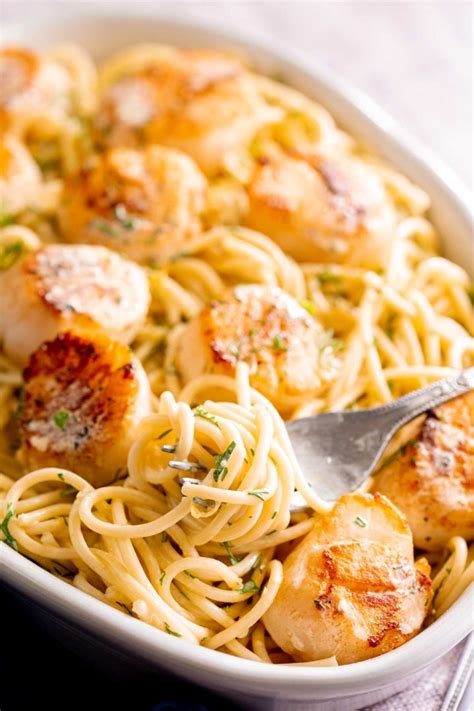 Creamy Scallop Pasta Sprinkles And Sprouts