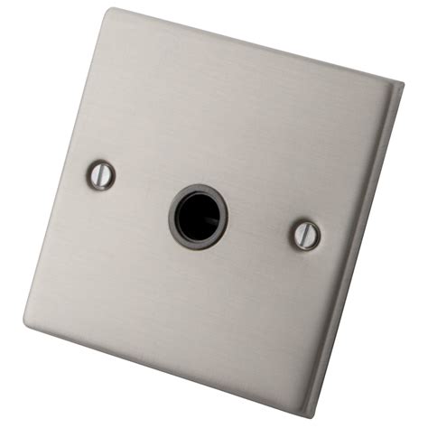 20a Flex Outlet Grey Insert Brushed Stainless Steel M2 Electrical