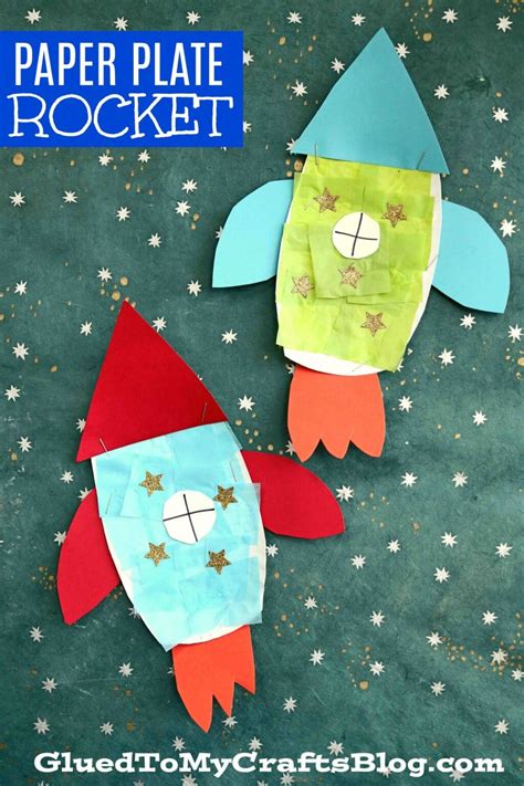 Paper Plate Rocket Outer Space Craft