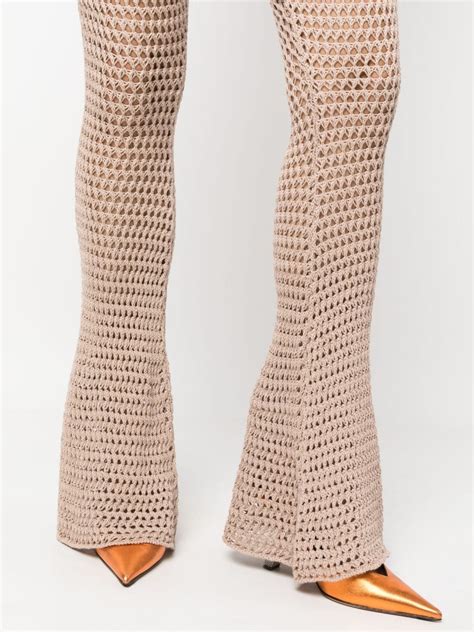 Dsquared2 Crochet Knit Flared Trousers Farfetch