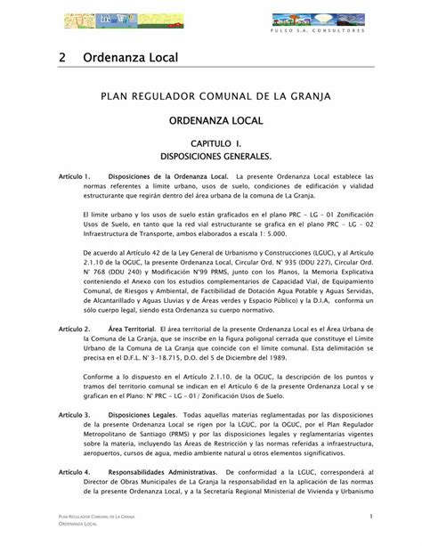 Pdf Ordenanza Local T Pdf Fileplan Regulador Comunal De La