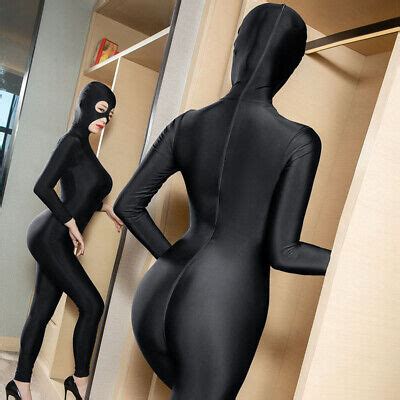 Full Body Spandex Zentai Overall 2 Way Zipper Partei Skin Tight Catsuit