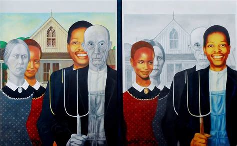 American Gothic VS American Dream Painting by Christian SATIN | Saatchi Art