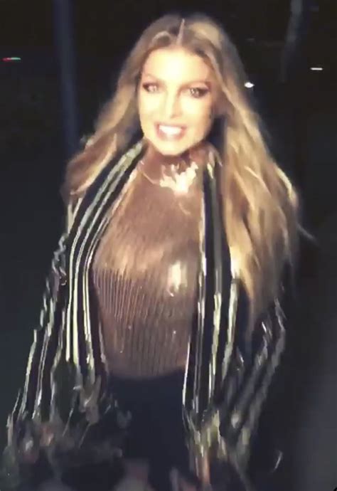 Fergie Instagram The Black Eyed Peas Babe Flashes Lady Lumps In Sheer Top Daily Star