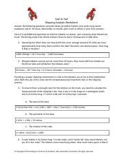 Surf To Turf Worksheet Docx Surf To Turf Shipping Analysis Worksheet