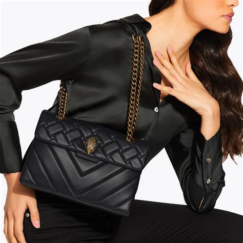 Leather Kensington X Bag Black Quilted Leather Kensington Bag By Kurt Geiger London