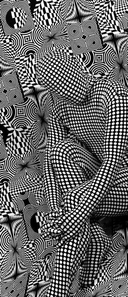 Psychedelic Black And White Illusion Art Optical Illusions Art