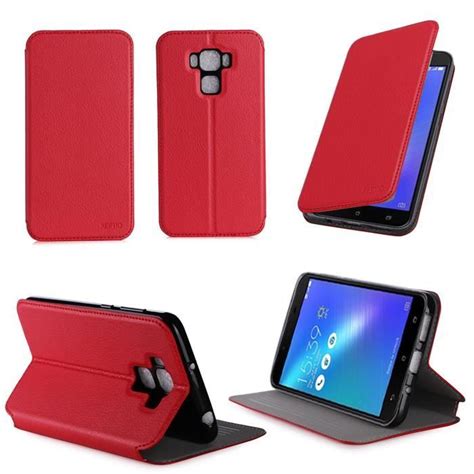 Etui Coque Asus Zenfone 3 MAX PLUS 5 5 Pouces Rouge Housse Pochette