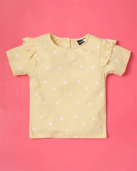 Buy Polka Dot Round Neck Top Online At Best Prices In India Jiomart