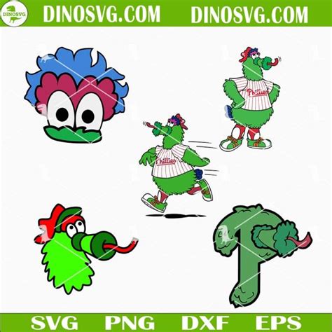 Phillie Phanatic Svg Bundle Philadelphia Phillies Mascot Svg Png Dxf