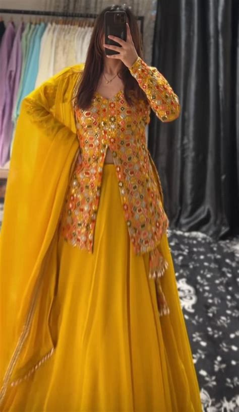 Pin On Design Any Dress In 2024 Haldi Outfits Haldi Dress Designer