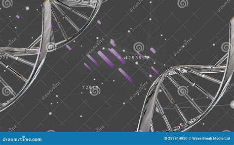 No People Animation Dna Structure Spinning Network Connection Grey