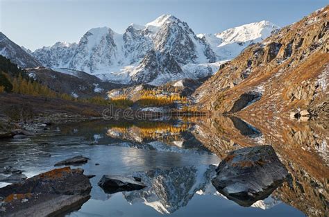 Altai Mountains, Russia, Siberia. Stock Photo - Image of moraine, panoramic: 124655004