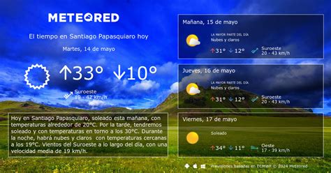 El Tiempo en Santiago Papasquiaro Predicción a 14 días Meteored