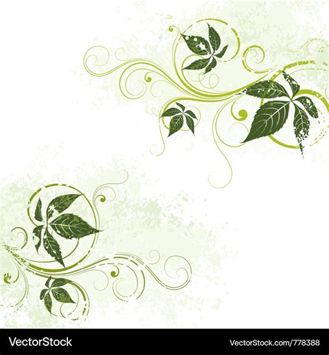 Light green floral background Royalty Free Vector Image