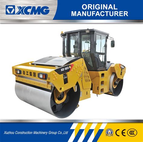 XCMG Official Road Machine 12ton Xd123 Double Drum Static Road Roller