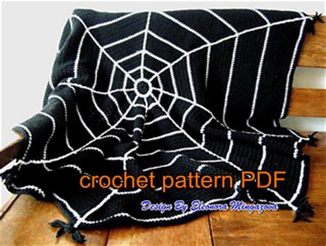 Ravelry: Halloween Spider Web Crochet blanket, throw pattern by MingazovArt