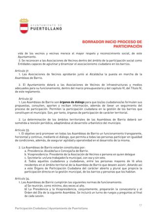 Reglamento De Participaci N Ciudadana Pdf