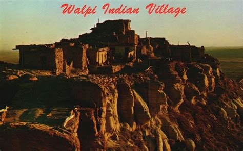 Vintage Postcard Rock Mesa Snake Dance In Walpi Indian Village Northern