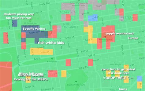 Offensive SF map shows what people really think of city neighborhoods - Curbed SF