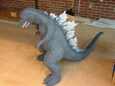 Godzilla Paper Mache Final By Hypergojira On Deviantart