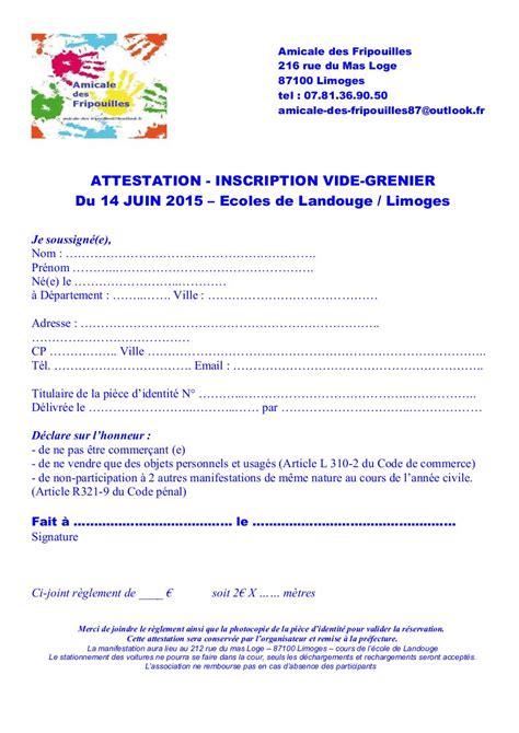 Inscription Vide Grenier Par Emmanuel Fichier Pdf