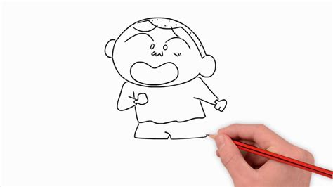 How To Draw Masao From Shin Chan Step By Step Drawing Tutorial