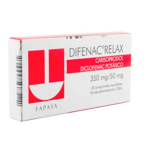 Difenac Relax Carisoprodol Diclofenac Pot Sico Caja De Comprimidos